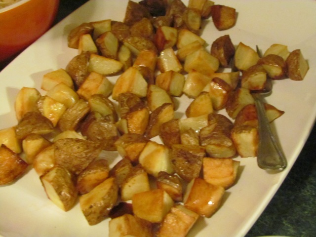 Lard roasted potatoes